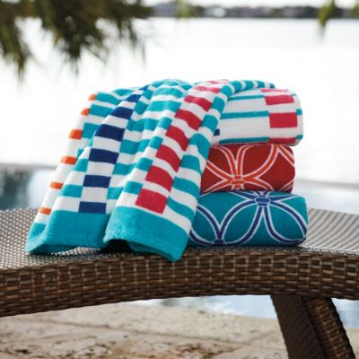 Color Block Pool Towel | Frontgate