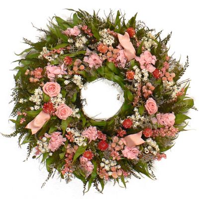 Pink Hydrangea Wreath | Frontgate