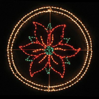 Poinsettia Orb Lighted Holiday Display Frontgate