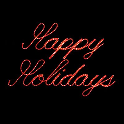 LED Happy Holidays Lighted Holiday Sign | Frontgate