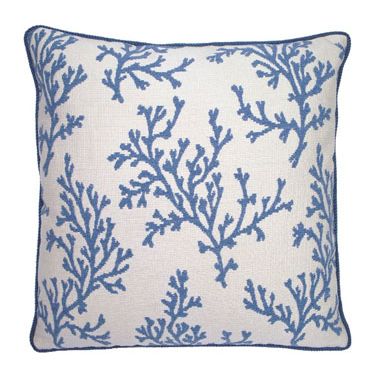 Throw Pillow in Blue Coral Frontgate