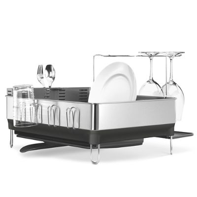 Simplehuman dish rack with wine glass holder clearance