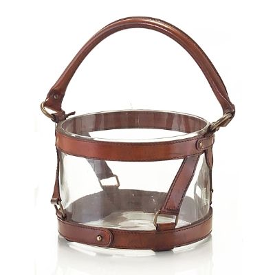 Leather Strap Baskets/Hurricanes | Frontgate