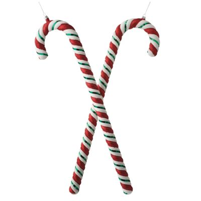 Set of 2 Shatterproof Candy Cane Ornaments | Frontgate