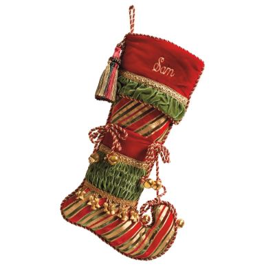 Christmas Joy Pieced Stocking with Tassel | Frontgate