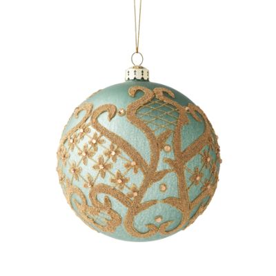 Williamsburg® Regency Teal Ball Ornament | Frontgate