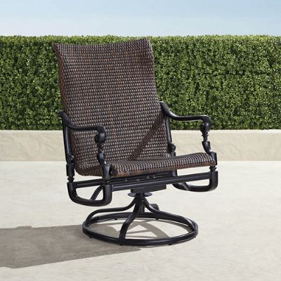 Set Of Two Carlisle Woven Swivel Rocker Lounge Chairs