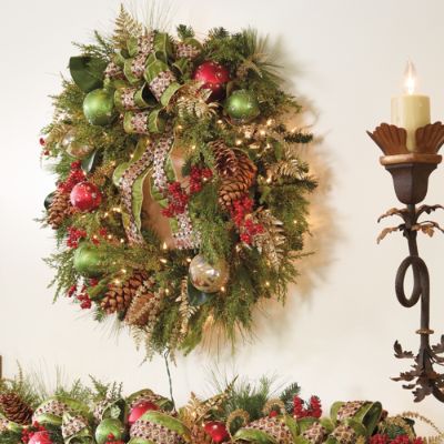 Christmas Joy Prelit Wreath  Frontgate