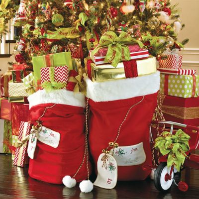 Personalized Small Santa Bag Frontgate
