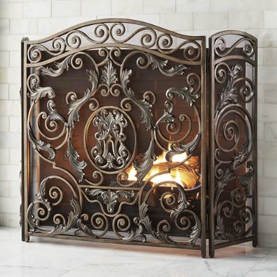 Avignon Fireplace Screen | Frontgate