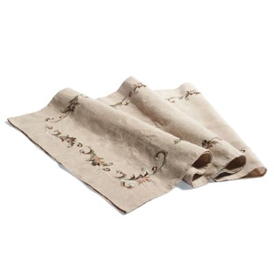 Acanthus Embroidered Tree Wrap/Table Runner | Frontgate