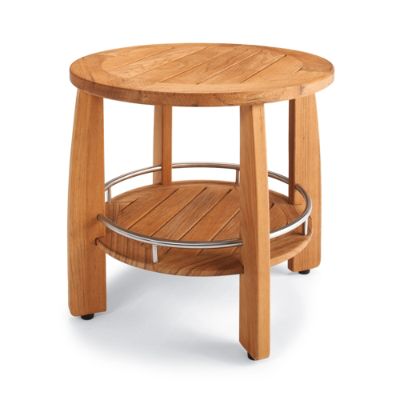 Spa Teak Round Shower Seat Frontgate