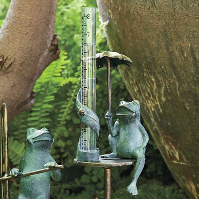 Umbrella Frog Rain Gauge Frontgate