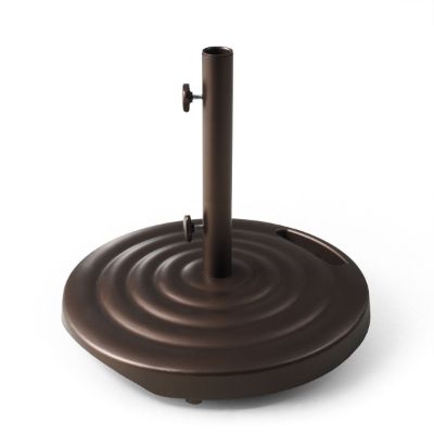 1.7 lb. patio umbrella base DUC 100lbs | Wobble-Free Outdoor Umbrella Base | Easy to Move Umbrella Stand Outdoor Base for Patio and Garden It also comes with optional feet to ensure secure Outdoor Patio Umbrella Base Stand