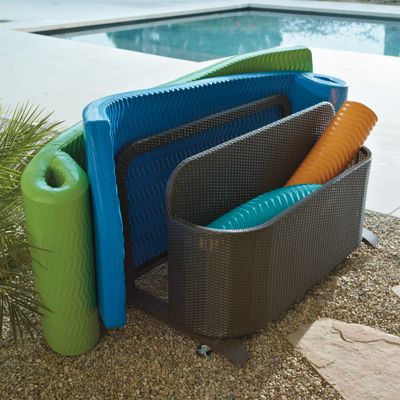 frontgate storage float pool wicker unit organization