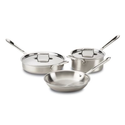 AllClad d5 Brushed Stainless Steel 5piece Cookware Set Frontgate