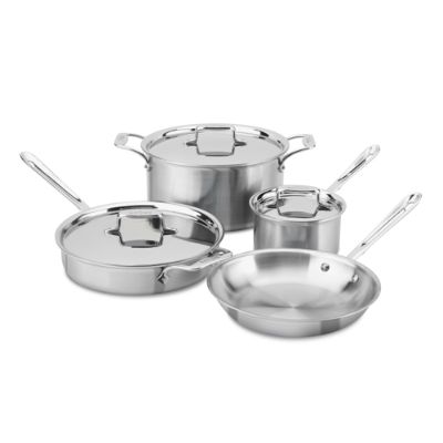 All-Clad d5 Brushed Stainless Steel 7-piece Cookware Set | Frontgate