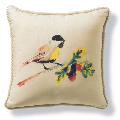 Garden Bird Outdoor Pillow In Yellow Frontgate