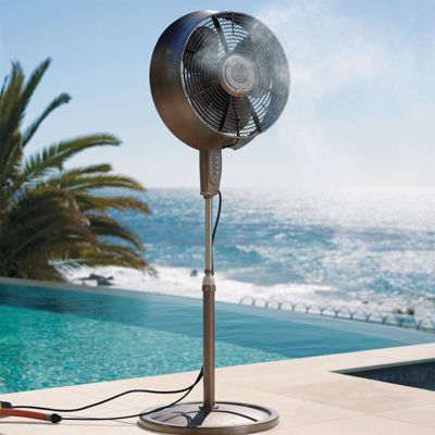 outdoor fans with water mist
