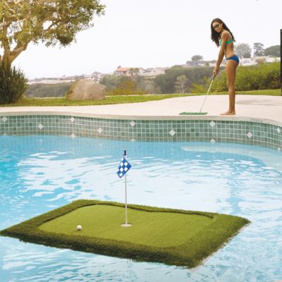 Outdoor Golf Fun with Floating Golf Green Game - Includes Golf