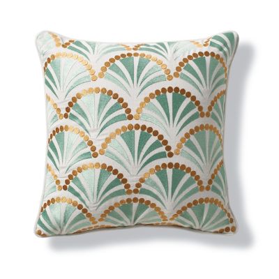 Talavera Scallop Embroidered Outdoor Pillow Frontgate