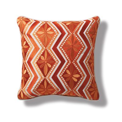 Tuscan Tile Embroidered Outdoor Pillow | Frontgate