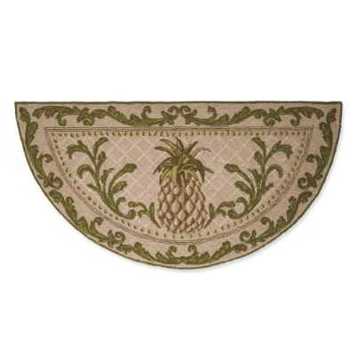 Classic Pineapple Half Round Mat Frontgate