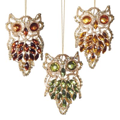 Set of Six Woodland Baguette Owls | Frontgate