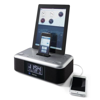 iHome Triple Dock Alarm Clock with Dual Lightning Connectors Frontgate