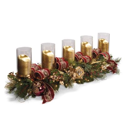 Plaza Cordless Five Candleholder Centerpiece | Frontgate