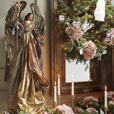 Mark Roberts Set of Two Towering Angel Candle Holders | Frontgate
