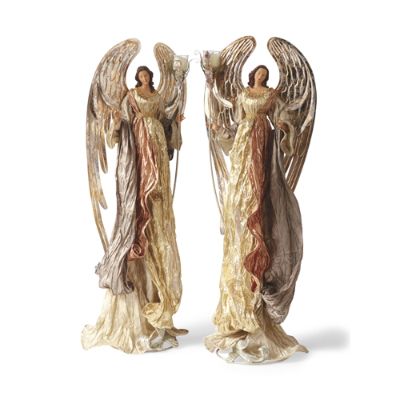 Mark Roberts Set of Two Towering Angel Candle Holders | Frontgate