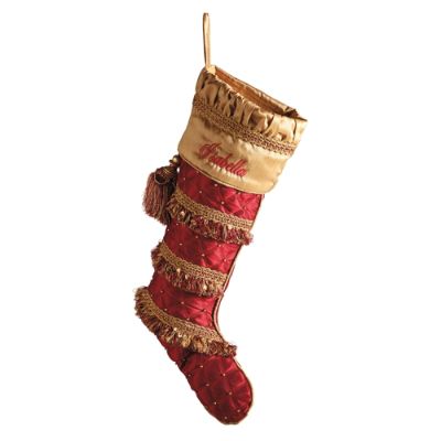 Belissima Pieced Christmas Stocking | Frontgate