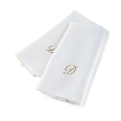 Set of 4 Ivory Linen Hand Towels with Hemstitched Edges