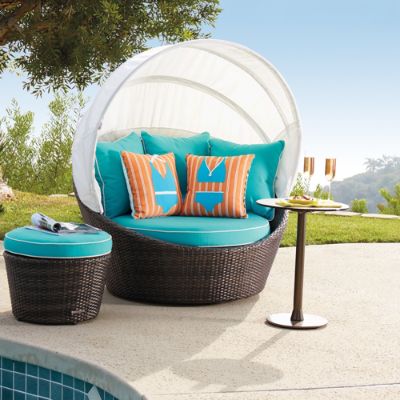 Soleil Canopy Daybed and Ottoman