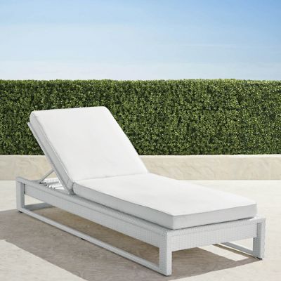 Palermo Chaise Lounge with Cushions in White Finish Frontgate