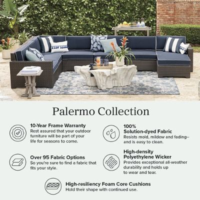 Palermo Loveseat in Bronze Wicker with High-Density PE & Rust