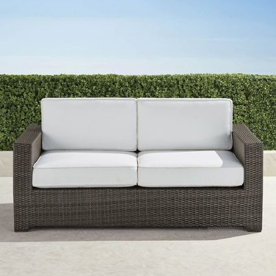 Palermo Loveseat in Bronze Wicker with High-Density PE & Rust