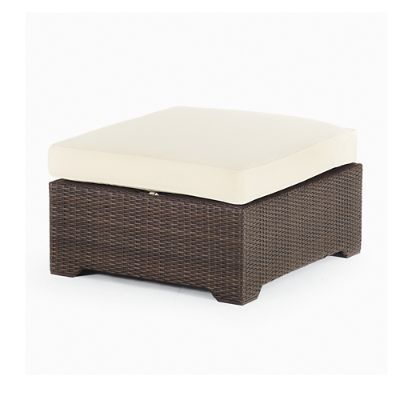 Palermo Medium Ottoman with Cushion in Bronze Wicker
