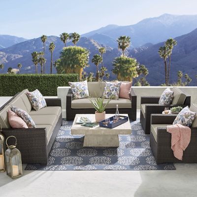 Palermo 3-pc. Sofa Set in Bronze Wicker with Rust-Resistant Frame