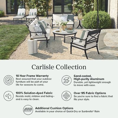 Carlisle Oversized Cuddle Lounge with Cushions Onyx Aluminum Frame