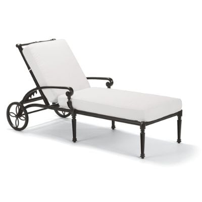 Carlisle Chaise Lounge with Cushions in Onyx Finish Frontgate