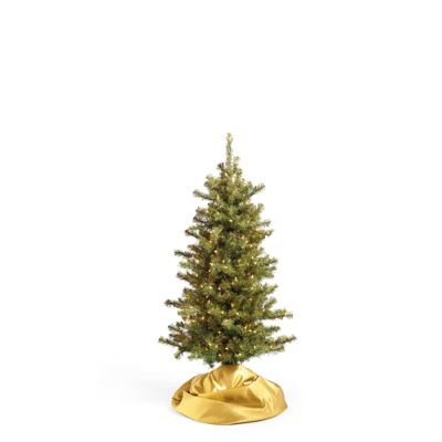 Tabletop Glitter Slim Artificial Christmas Tree Frontgate