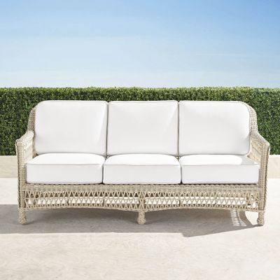 Hampton Sofa in Ivory Wicker