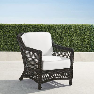 Hampton Lounge Chair in Black Walnut Wicker