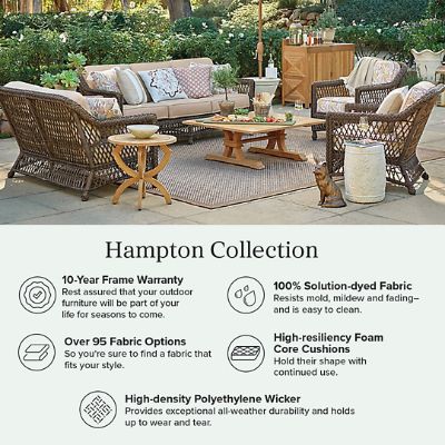 Hampton Lounge Chair with All-Weather Wicker Cushion Options