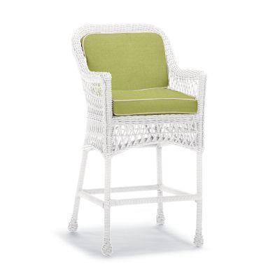 Hampton Bar Stool with Cushions in Ivory Finish Frontgate