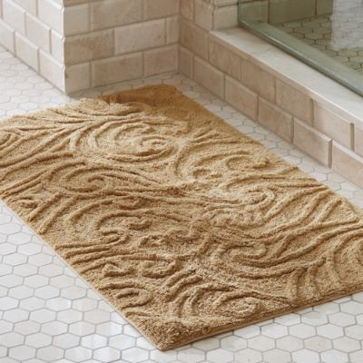 Augustine Sculpted Scroll Bath Rug Frontgate