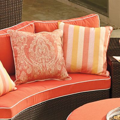Linen Sangria Outdoor Designer Pillow | Frontgate