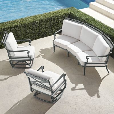 Carlisle 3pc. Curved Sofa Set in Slate Finish Frontgate